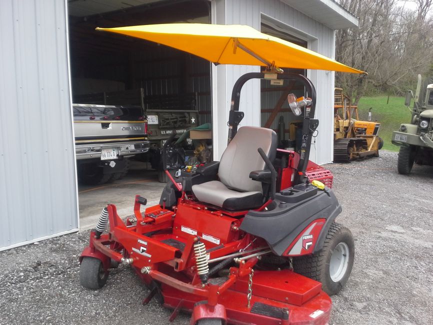 Ferris 72" mower with Cat 3013 Diesel eng.
Bought wrecked with 70 hours on the clock and put it back together.
