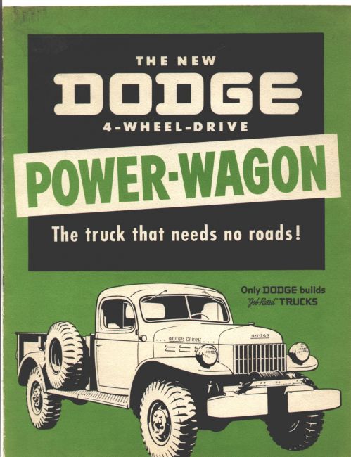 "49" Dodge  Power Wagon Sales Brochure
Cover
