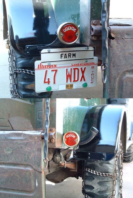 Taillight Brackets
Upper - original driver's side bracket. Lower - owner built passenger side bracket. 
