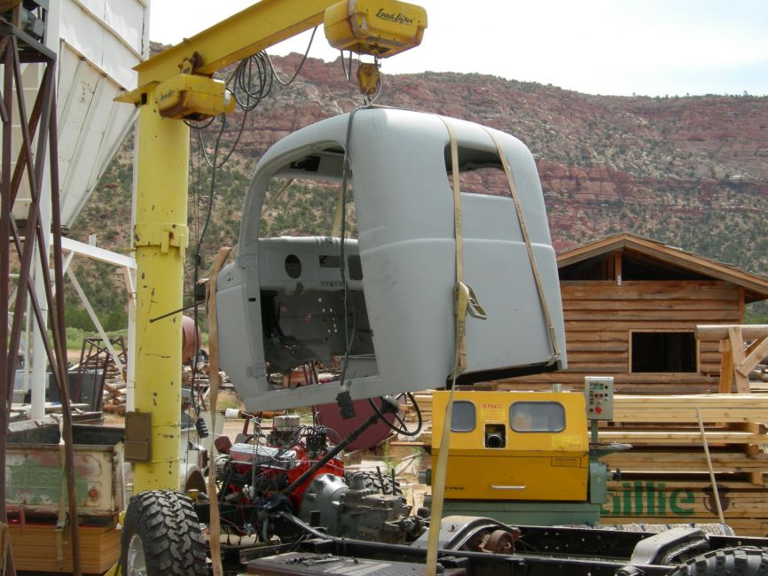 lifting the cab
