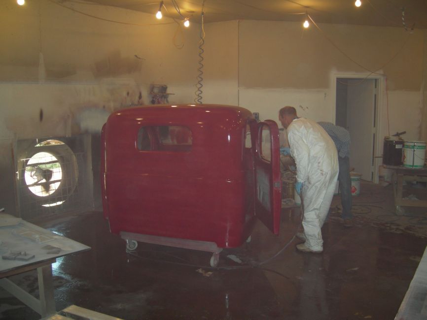 Painting the cab
