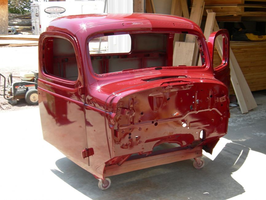 Cab painted Blood Red
