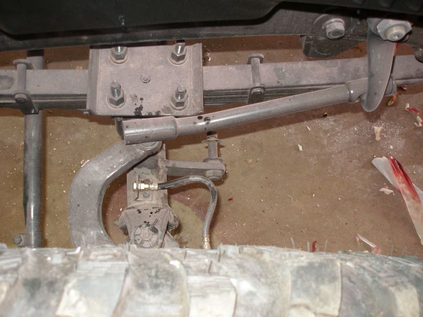 the steering linkage
