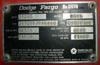 1972 to 1973 Canadian Built Dodge or Fargo Truck Tag