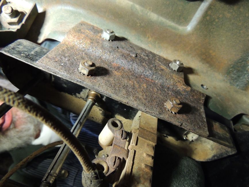 Model 61, 62, and 65 control panel and mounting bracket #2
From under the dash looking out and down. Mounted between driver's side kick panel and steering column.
