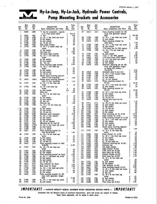 Monarch Hydraulics Page 13
