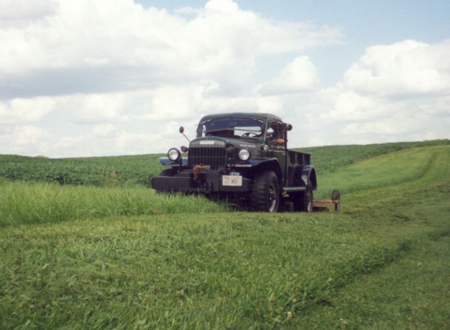 Mowing with a 5-foot Brillion PTO powered trai-behind mower-1
