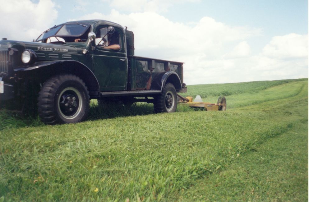 Mowing with a 5-foot Brillion PTO powered trai-behind mower-2
